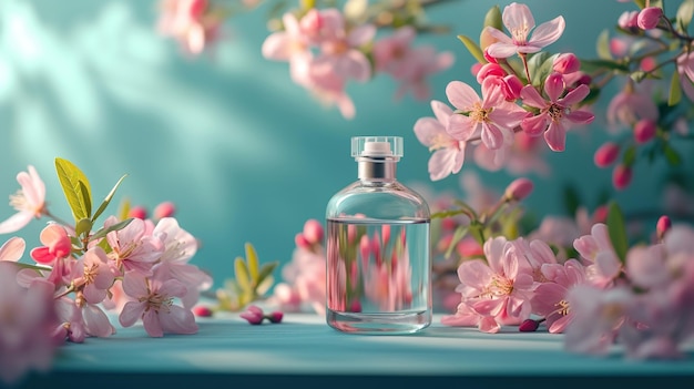 perfume with flowers