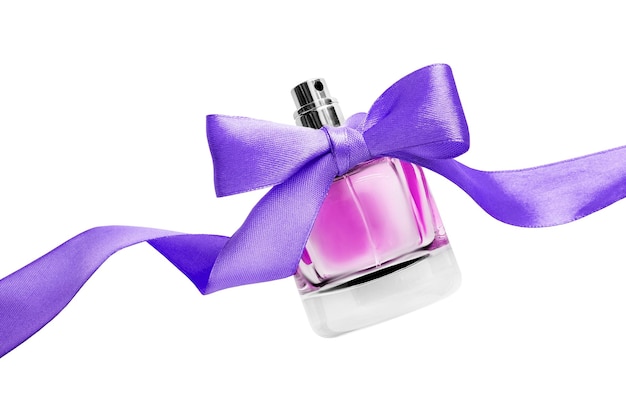 Perfumery and ribbon isolated