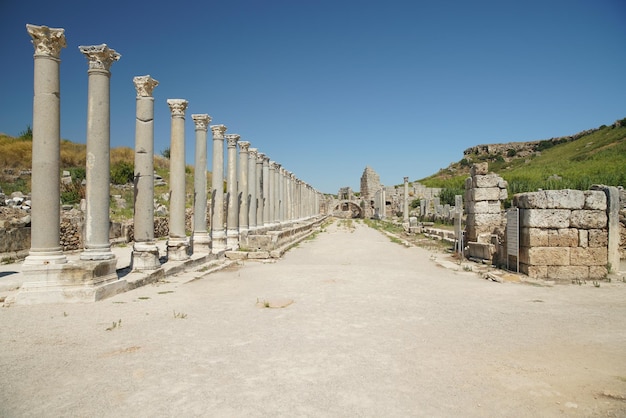 Perge Ancient City in Antalya Turkiye