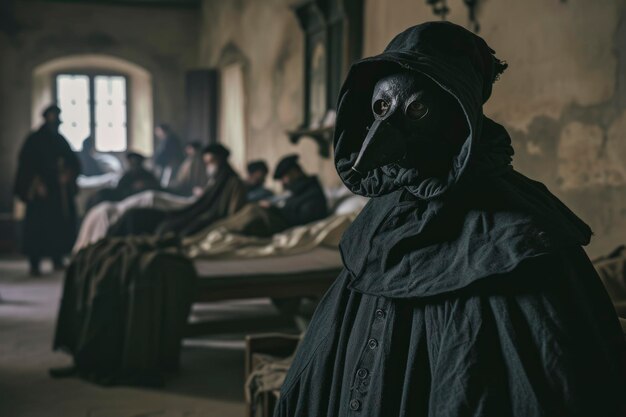 Period Reenactment of Plague Doctors in a Historical SettingGenerative ai