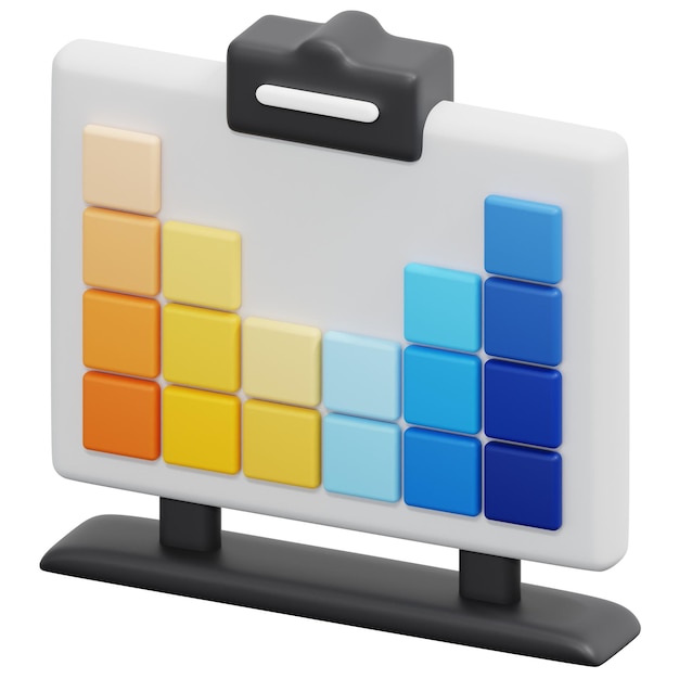 periodic 3d render icon illustration