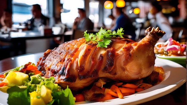 Pernil on a Restaurant Background Photography