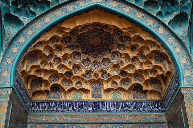 Photo persian miniatures with intricate patterns