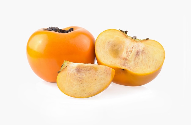 Persimmon fruit isolated on white background