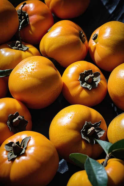 persimmon fruit and plums