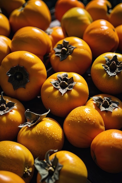 persimmon fruit and plums