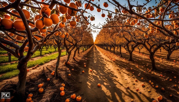 Photo persimmon orchard