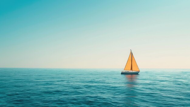 Photo person enjoying day of sailing on sunny day