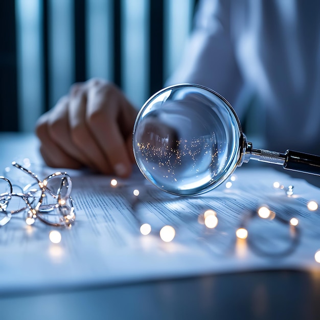 Photo a person examining a chain of custody for evidence in a legal investigation