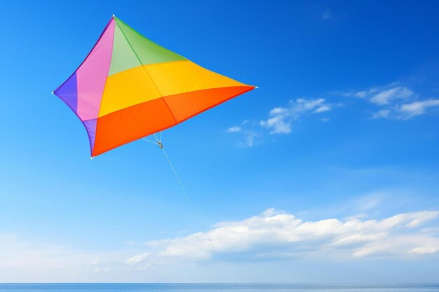 Photo a person flying a kite on the beach