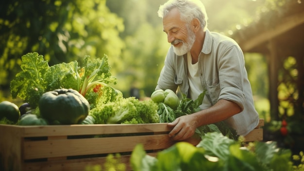 person holding a basket of fresh vegetables