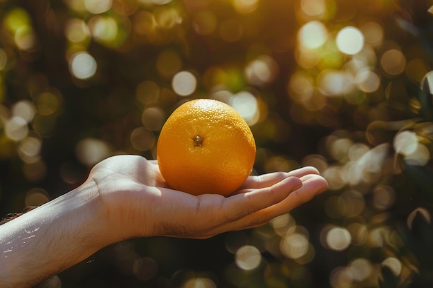 Photo a person holding a bunch of fruits including bananas apples and oranges