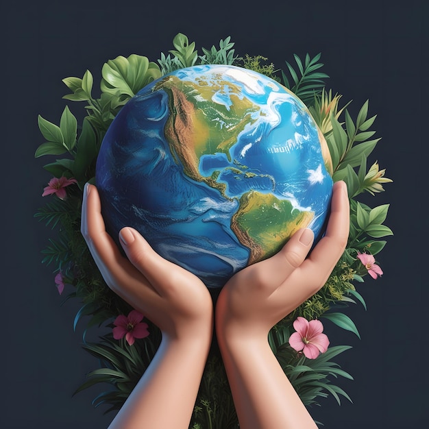 a person holding a globe with the earth in their hands