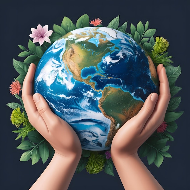 a person holding a globe with the world on it