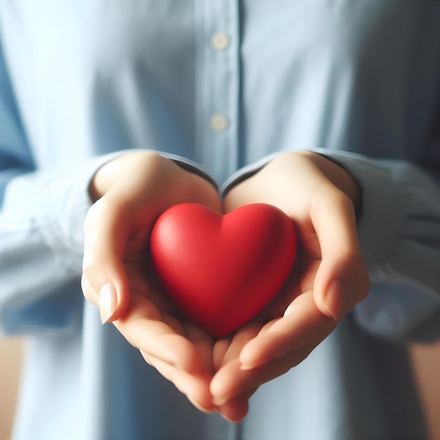 a person holding a heart with a heart in the middle