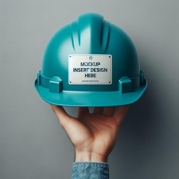 a person holding a helmet that says moustache on it