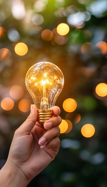 Person Holding Light Bulb in hands