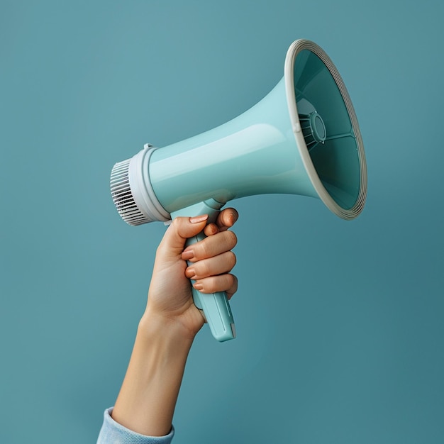 Photo a person holding a megaphone