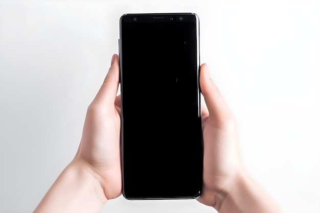 A person holding a phone with the screen open.