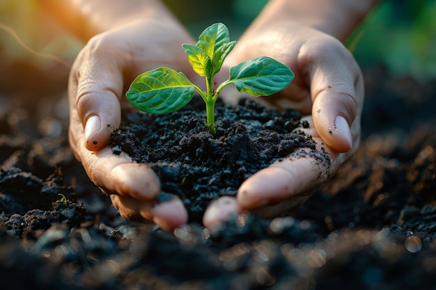 Person Holding Plant in Hands