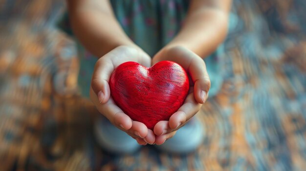 Person Holding Red Heart