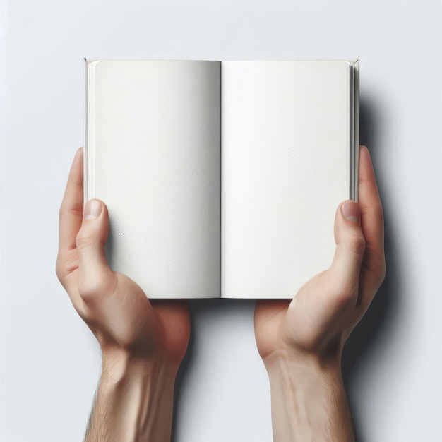 Photo a person holds a book with the word on it