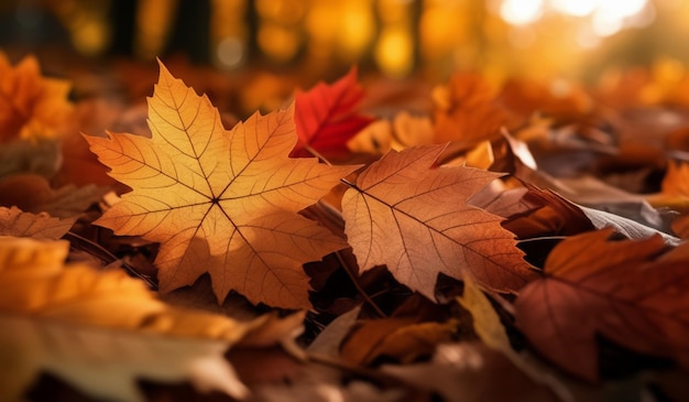 A person holds a red leaf that is surrounded by leaves