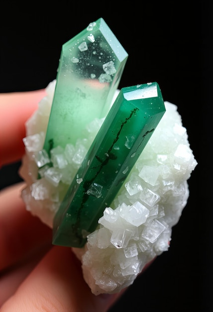 Photo a person holds two sea glass pieces of sea glass