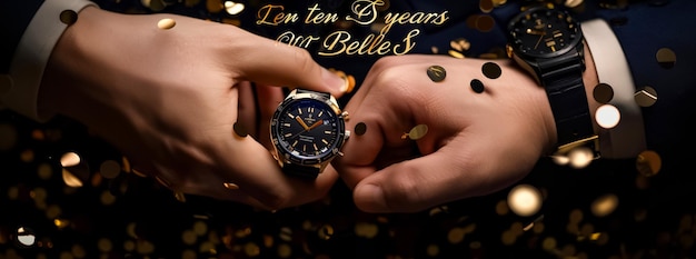 Photo a person holds a watch that says quot for love quot and quot for wishes quot