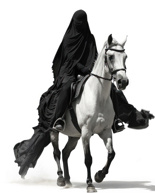 Photo a person on a horse with a cape on it