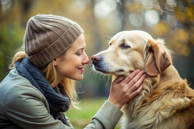 A person interacting with an animal that reflects their emotional state