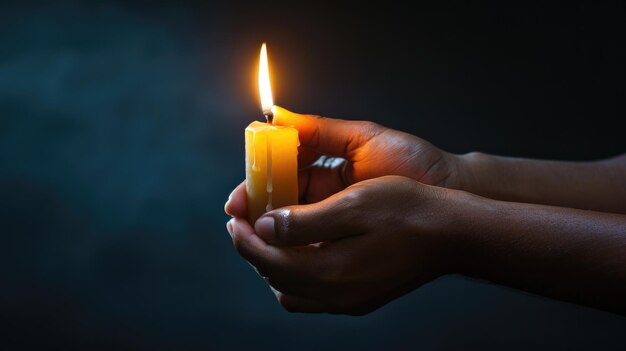 A person is holding a candle in their hand