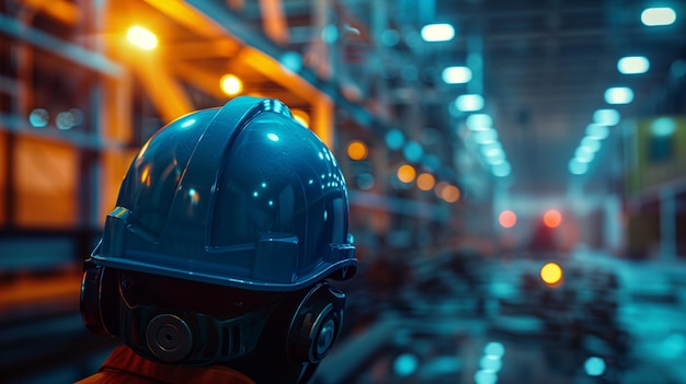 a person is holding a gas mask in front of a train