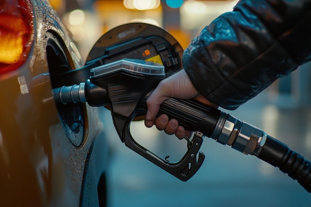 a person is holding a gas pump that says quot gas quot