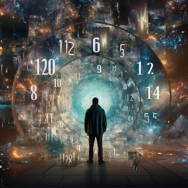 Person is looking on Numbers in astral world