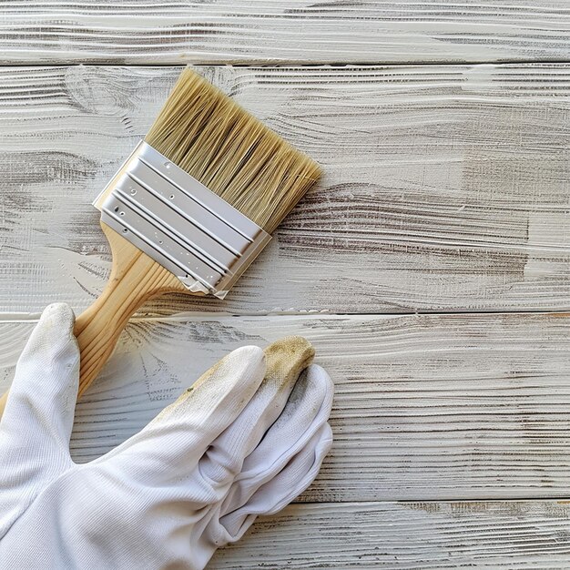 a person is painting a brush with a paint brush