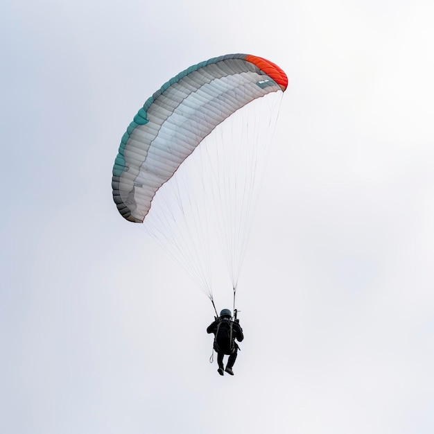 A person is parachuting