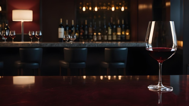 a person is pouring a glass of wine in front of a bar