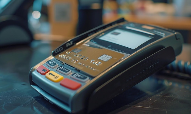 Photo a person is using a credit card in a parking meter