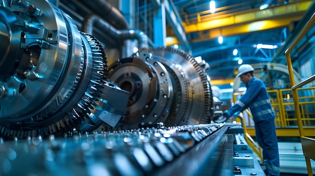 a person is working on a machine with the hands on the gears