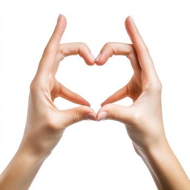 a person making a heart with their hands