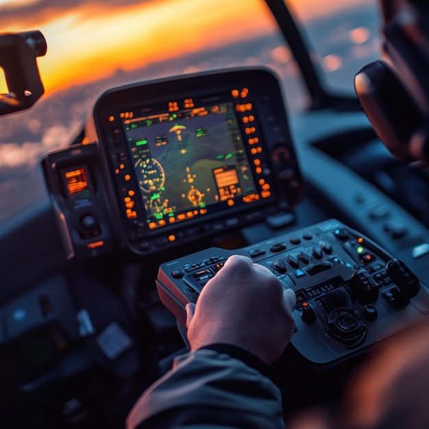 Photo a person piloting a remote control drone