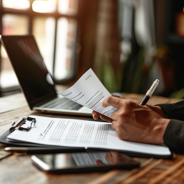 A person reading a GDPR compliance document on a laptop