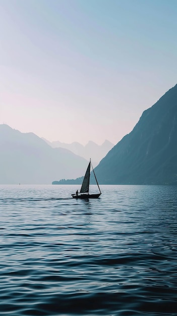 person sailing a boat on lake