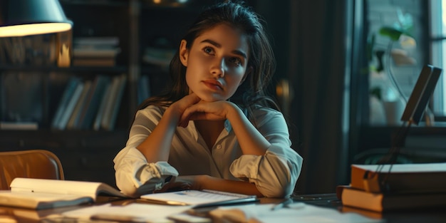 A person sitting at a desk with a laptop perfect for office or study scenes