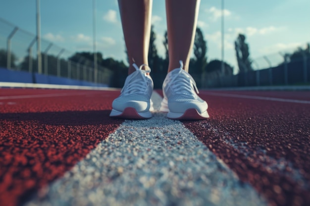 A person standing on a tennis court wearing shoes possibly getting ready to play or taking a break