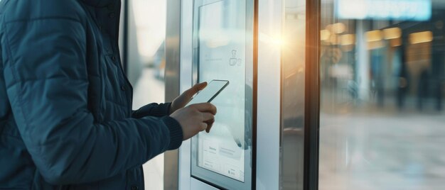 A person in a suit gazing out at a cityscape from a glasswalled office contemplating the view at dawn or dusk