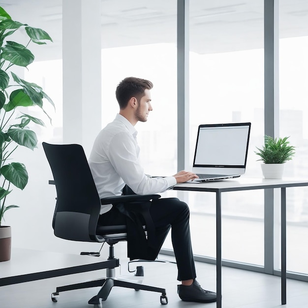 Person Using Desktop Computer in Home Office