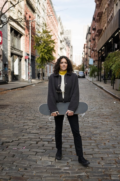 Person using eco transport in new york