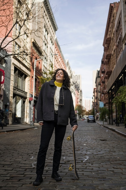 Person using eco transport in new york